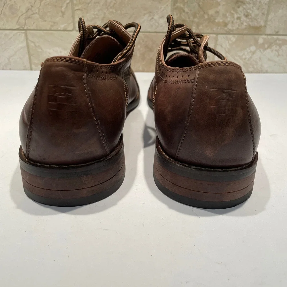 Vince Camuto Mens RAO 219 Brown‎ Leather Cap Toe Derby Dress Shoes Size 10D